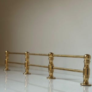 Unlacquered Brass Gallery Rail: Solid Brass Shelf-Edge Guard