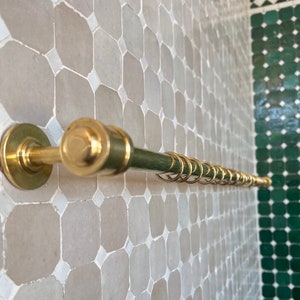 Unlacquered Brass Curtain Rod With Curtain Rings - Brass Curtain Rail - Curtain Hardware