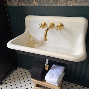 Unlacquered Brass Wall-mount Faucet, Bathroom Tub Faucet