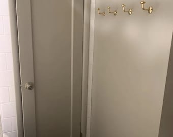 Ganchos de pared de latón sin lacar: perchas de estilo antiguo