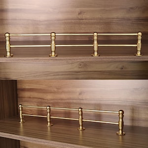 Handmade Solid Brass Gallery Rail: Moroccan Kitchen Shelf Bar