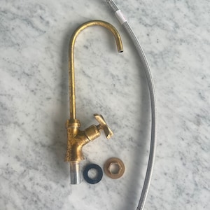 Unlacquered Brass Cold Water Faucet, Single Handle Faucet