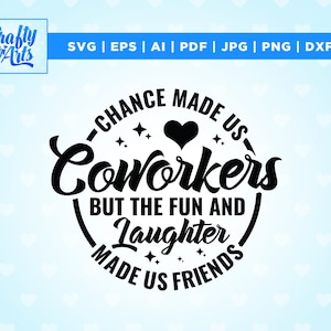 Le hasard a fait de nous des collègues Svg, citation meilleur ami disant Svg, Cricut, Png, Svg, sublimation, cadeau collègue SVG, collègues amitié cadeau SVG