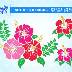 Hibiscus flower svg, Hibiscus SVG, Hawaiian Flower, Tropical, DXF, Cut File, Cricut, Silhouette, Digital, Commercial use, Instant download,