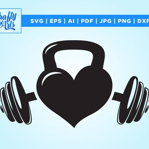 Barbell svg, Dumbell svg, Kettlebell svg, Love Gym SVG, Fitness Shirt, Workout Svg, Cut File, Cricut, Commercial use, Silhouette, Cricut,Png