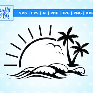 Wave svg, Sunset svg, Beach svg, Sunshine Svg, Summer svg, png, Cricut, Png, Svg, sublimation, Sun and Wave svg, Sunrise svg,Ocean Waves svg