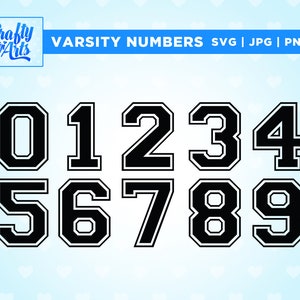 Jersey Numbers Grouped, Black Bold Block Style Type, Digital Download SVG, Not Installable Font File, Cut File, Cricut, Png, Svg, Sports svg