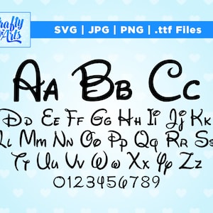 Cartoon Font SVG, Mouse Font SVG, Mouse Alphabet SVG, Letters Svg, Customize Gift Svg, Vinyl Cut File, ttf, Svg, Png, Printable Design Files