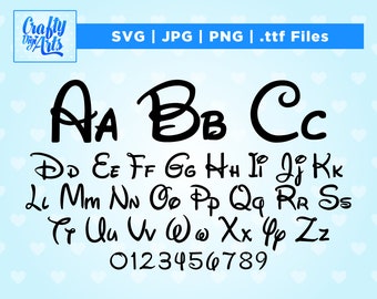Cartoon Font SVG, Mouse Font SVG, Mouse Alphabet SVG, Letters Svg, Customize Gift Svg, Vinyl Cut File, ttf, Svg, Png, Printable Design Files