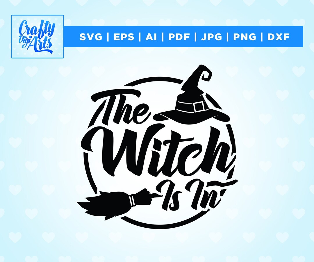 The Witch is in Svg, Halloween Door Hanger Svg, Halloween Door Sign Svg ...