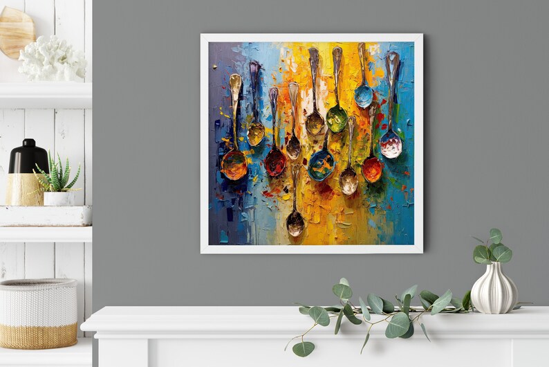 Spoons of Colourful Herbs and Spices Abstract Kitchen Modern Design ...