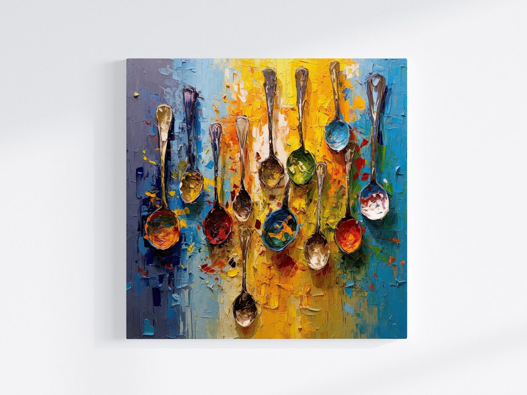 Spoons of Colourful Herbs and Spices Abstract Kitchen Modern Design ...