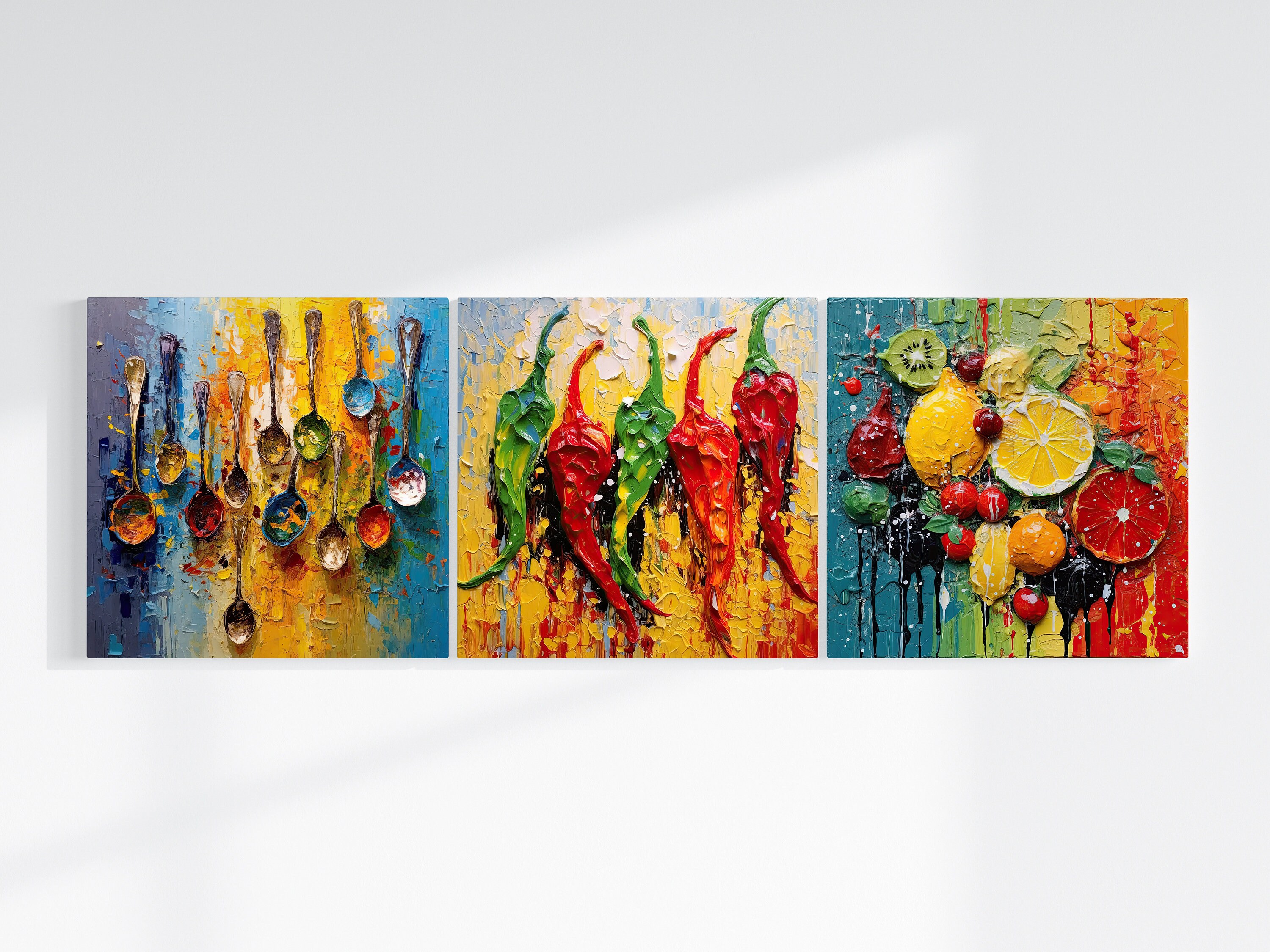 Spoons of Colourful Herbs and Spices Abstract Kitchen Modern Design ...