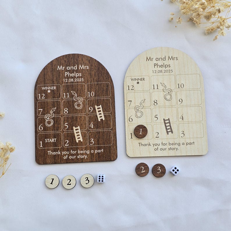 Rustikale Hochzeitsspiele: Tic Tac Toe, Ring Toss, Schlangen & Leitern Bild 4