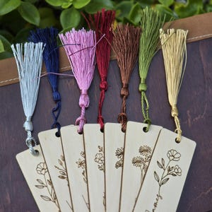 Engraved Wood Bookmark With Tassel: Personalized Reader Gift - Etsy