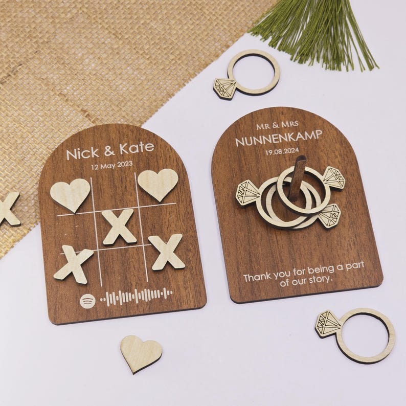 Rustikale Hochzeitsspiele: Tic Tac Toe, Ring Toss, Schlangen & Leitern Bild 8