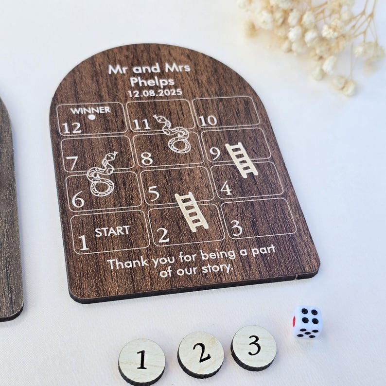 Rustikale Hochzeitsspiele: Tic Tac Toe, Ring Toss, Schlangen & Leitern Bild 9