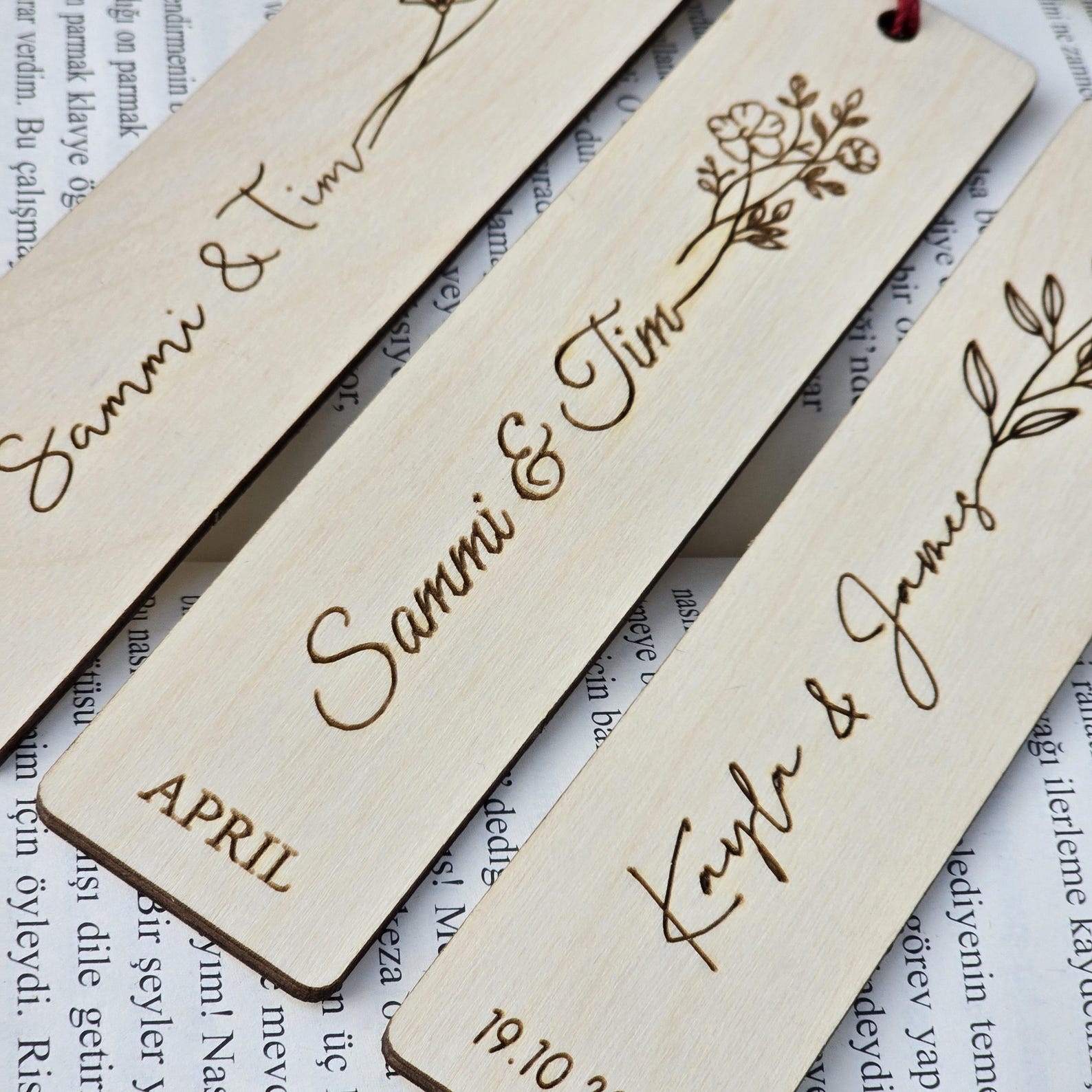 Engraved Wood Bookmark With Tassel: Personalized Reader Gift - Etsy