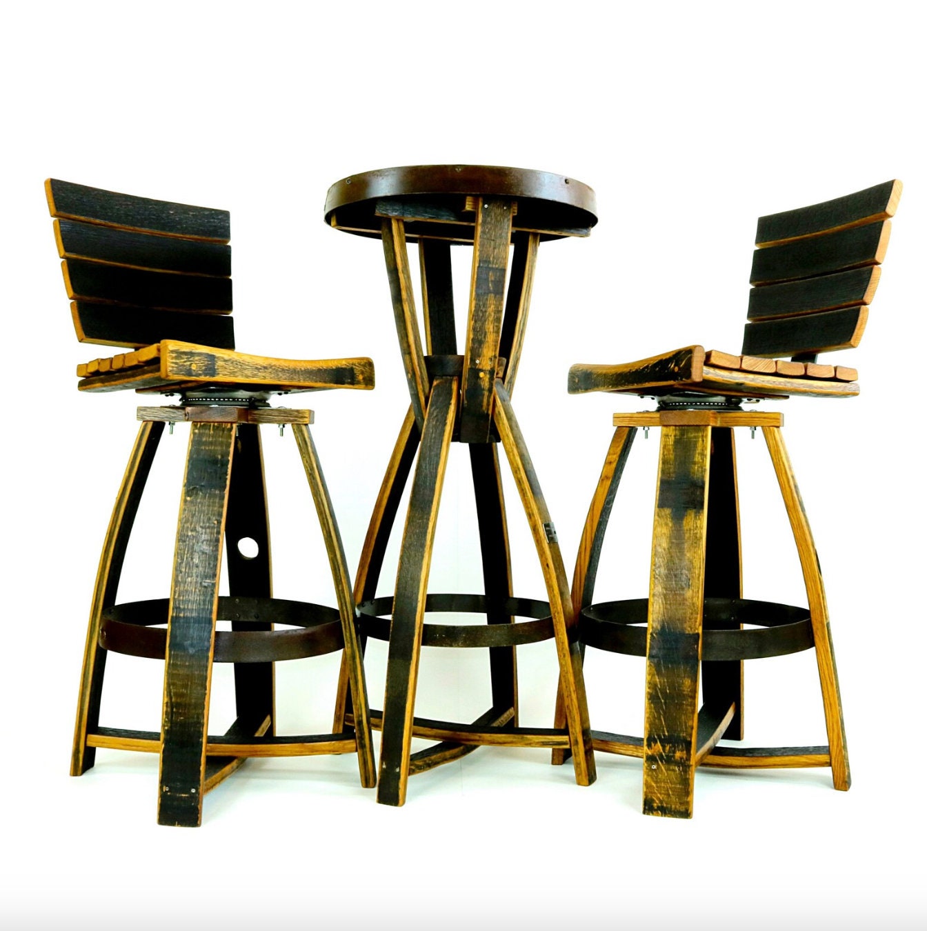 Whiskey Barrel Bar Set Etsy