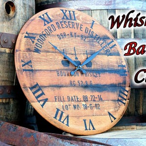 Whiskey Barrel Head Clock