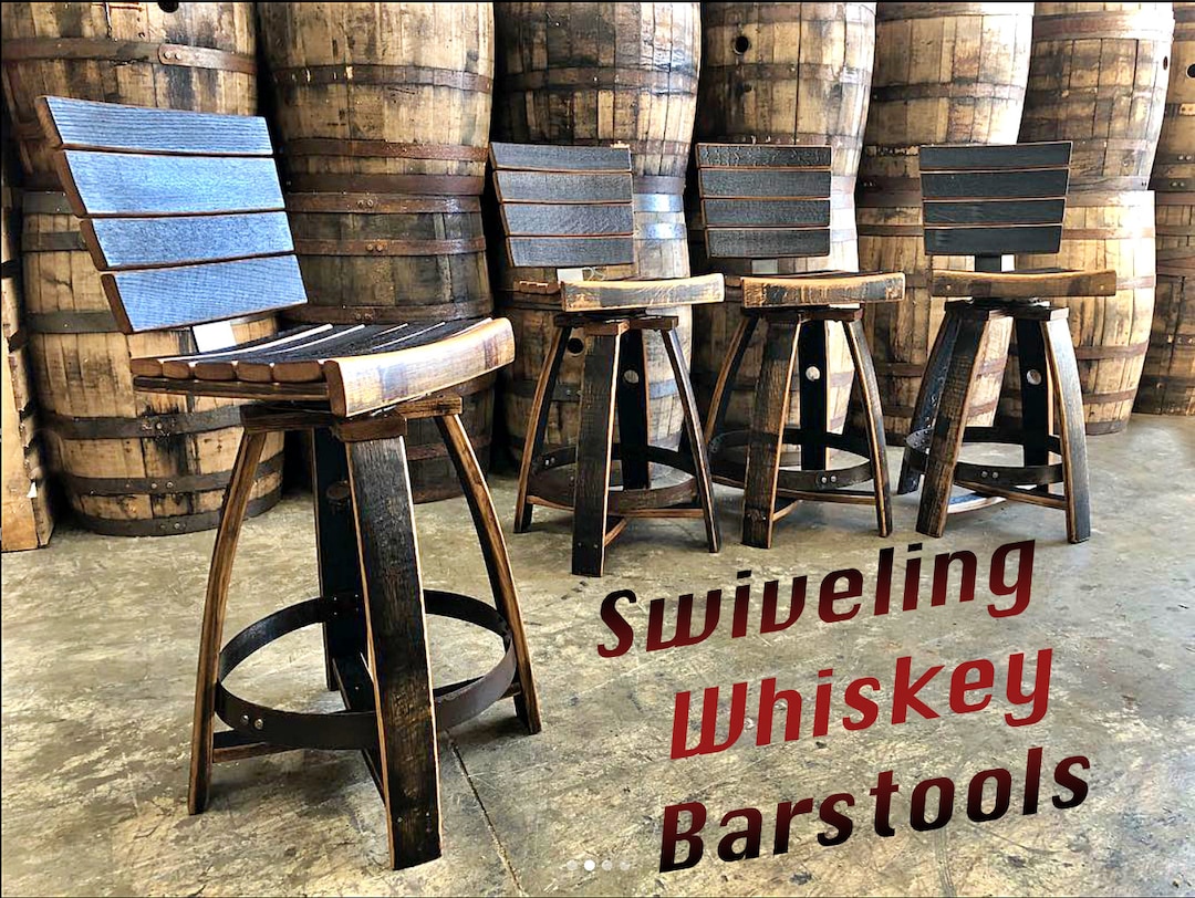 Swiveling Whiskey Barstools Etsy