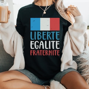 Bastille Day Shirt French Flag T-Shirt – France National Holiday Top – French Revolution Gift – Patriotic French Tee