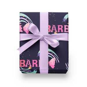 Barbie Galaxy Gift Wrap Paper Barbie Fantasy Gift Wrapping Children Wrap Paper Barbieland Wrapping Paper Magical Gift Wrap Barbie Theme