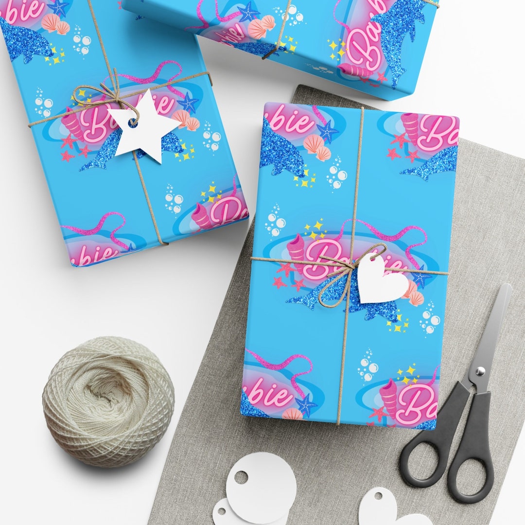 Barbie Wrapping Paper Cute Sea Creature Wrap Paper Ocean Gift Wrap