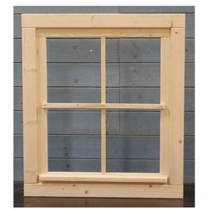 Gartenhausfenster 68x78cm 4mm Glas Carport Werkstatt Fenster Holzfenster 4FE, Fenster, Holzfenster