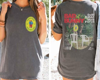 DTMF Bunny Album Two-sided Shirt, Debi Tirar Mas Fotos, Bad Shirt Bunny Concert Tour Tee, DTMF Album Shirt, Gift for Her, Puerto Rico Shirt