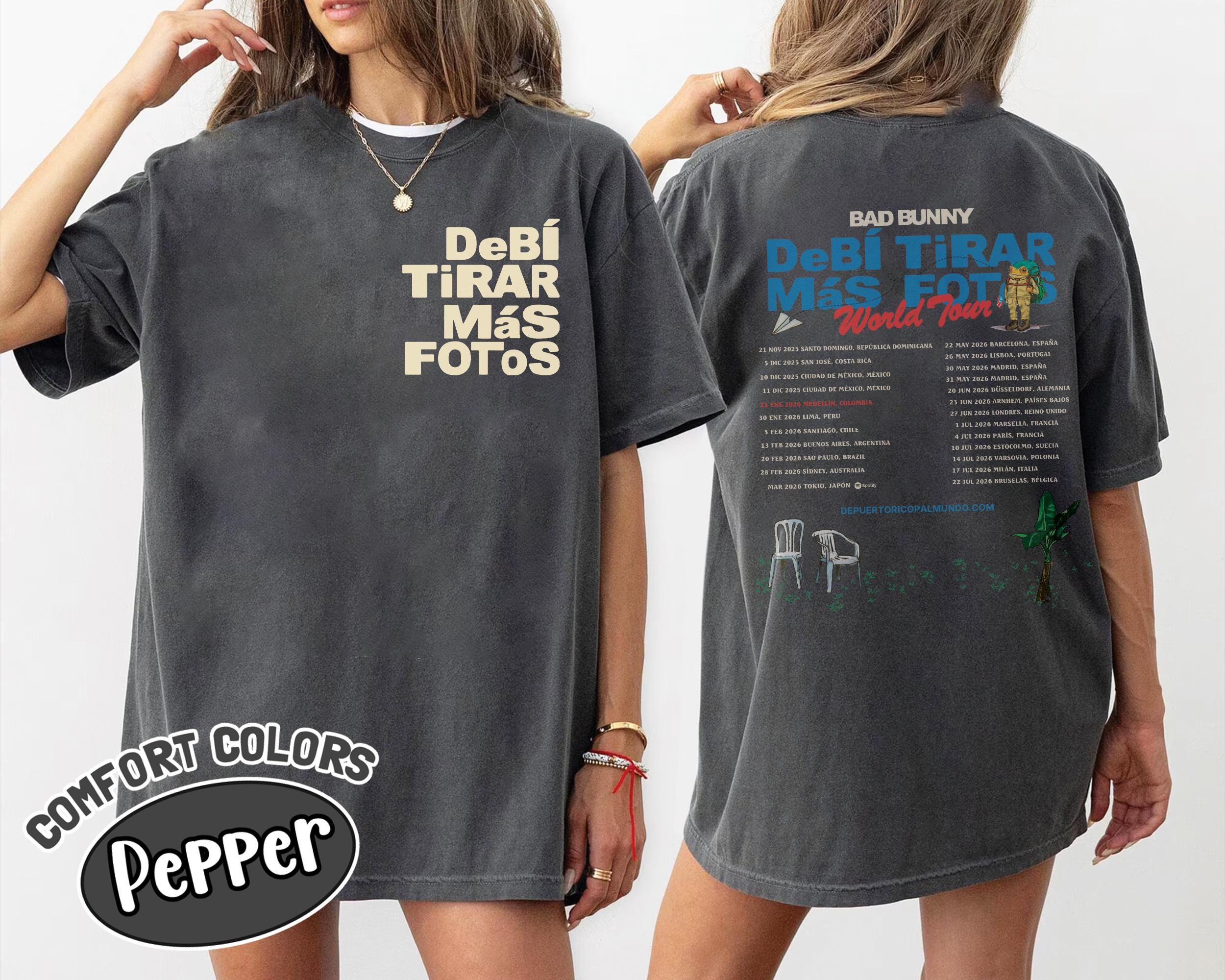 DTMF Bunny Album Two-sided Shirt, Debi Tirar Mas Fotos, Bad Blue Shirt Bunny Concert Tour Tee, Album Shirt, Gift for Her Puerto Rico Shirt