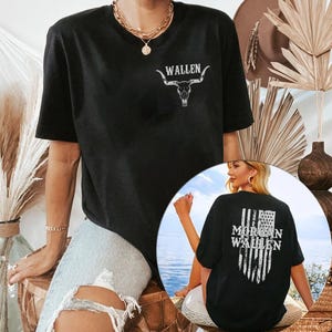 Comfort Wallen Bullhead Two-sided Shirt, Country Music Morgan Shirt, Retro Music Tour Shirt, If I&#39;m The Problem Shirt, Music Tour 2025 Tee