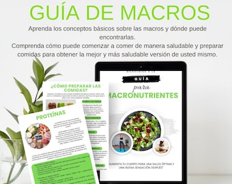 Guía de macronutrientes E-book / Guía de Macronutrientes / Nutrición / Dietas Equilibradas / Carbohidratos, Proteínas y Grasas / Saludable