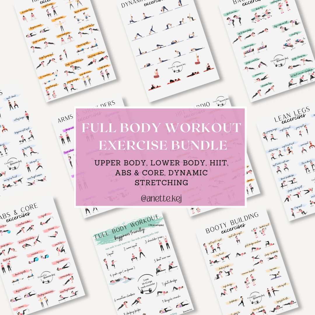 Full Body Exercise Workout Bundle, Fitness Guide, Full Body Workouts