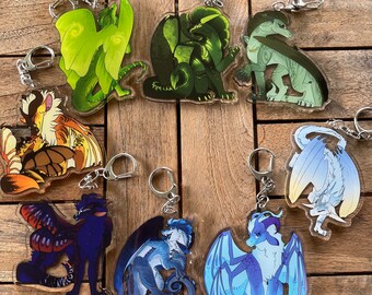 Arc 3 Protagonists and Side Characters | Wings of Fire 3" Acrylic Keychains
