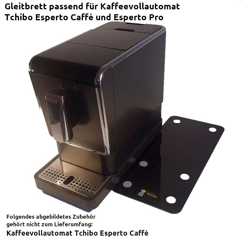 Sliding board glider suitable for fully automatic coffee machine Tchibo Esperto Caffè acrylic glass high gloss black also suitable for Severin KV 8090
