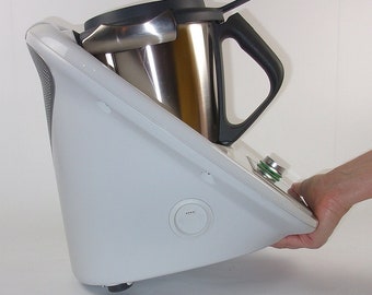 Gleitbrett Gleiter Brett für Thermomix TM5 TM6 fast unsichtbare Alternative in Weiß und Schwarz, kann RÜCKSTANDSLOS wieder entfernt werden