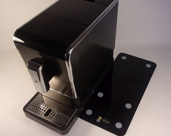 Sliding board gliders for fully automatic coffee machine Tchibo Esperto Caffè acrylic glass high gloss black also suitable for Severin KV 8090