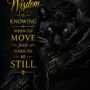 Arte digital para pared de Black Panther Night, póster de Dark Jaguar a la luz de la luna, imprimible en PDF y JPEG.