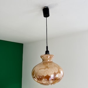 Vintage Rare Galaxy Brown Glass Pendant Light by Peill & Putzler,1960/Kitchen Pendant Lamp/Mid Century Modern Light/Space Age Ceiling Light