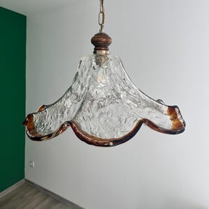 Mid Century Ceiling Lamp, J.T.Kalmar,70s/Murano Glass Pendant Lamp/MCM Modern Ceiling Light/Hand Blown Hanging Lamp/Vintage Pendant Lamp