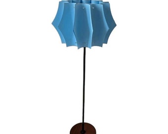 Mid Century Modern Blue Floor Lamp/Vintage Plastic Floor Lamp/MCM Floor Lamp/80s/Zicoli Floor Lamp/Space Age Floor Lamp/Retro Floor Lamp