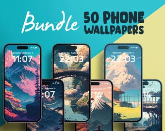 Nature Phone Wallpapers, Anime Wallpaper iPhone, Nature Smartphone Wallpaper Set, iPhone Aesthetic Background, Android Wallpaper