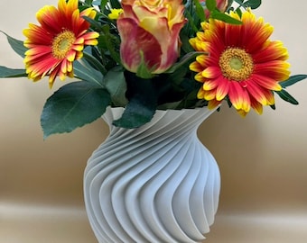 Blumenvase - 3d druck vase - ausgefallene deko Vasen - blumen geschenk - vasenglück