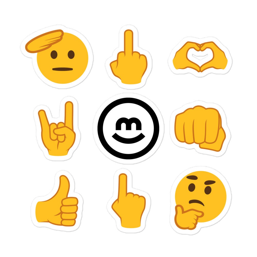 Hand Emoji Icon Set Hands Gestures Hand Emoticons Vector