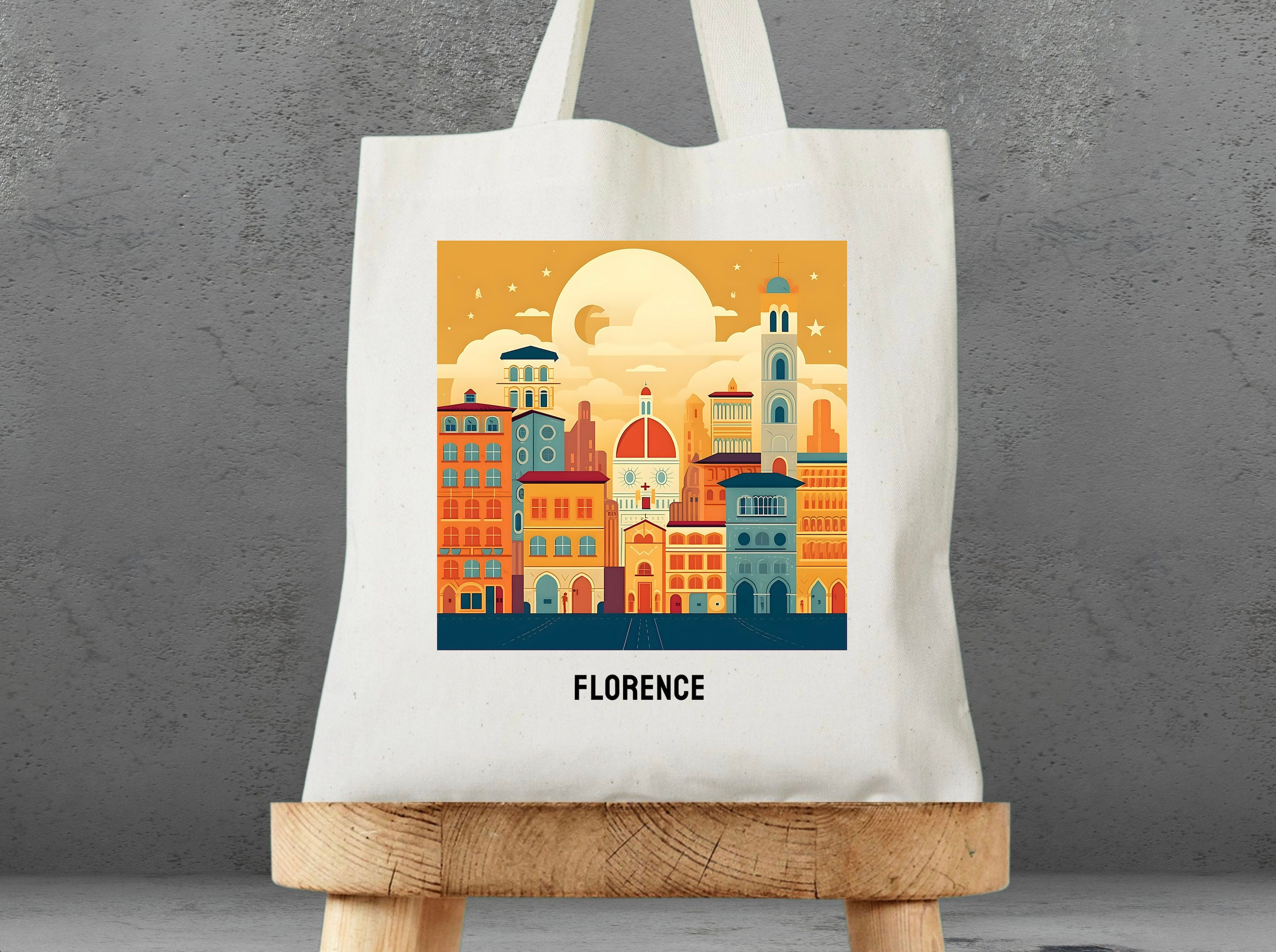 CafePress 'Made In Italy' Natural Canvas Tote Bag - Reusable Shopping & Beach Bag