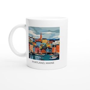 Portland, Maine Mug | New England, Coastal, Waterfront, Souvenir, Gift, Coffee Cup