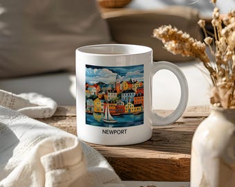 Newport Rhode Island Mug, New England, Coastal, Sailing Enthusiasts