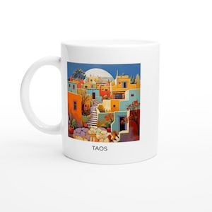 Taos Coffee Mug | New Mexico, Southwestern Boho High Desert Gift & Souvenir for Nature Lovers
