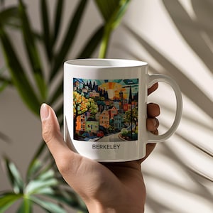 Mug Berkeley, tasse à café Bay Area, céramique 11 oz, lavable au lave-vaisselle
